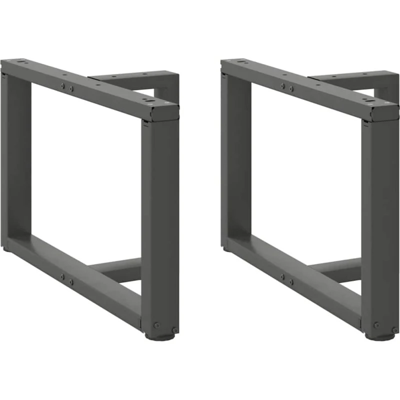 vidaXL sofabordsben T-formet 2 stk. antracit 60x25x(42-43) cm stål