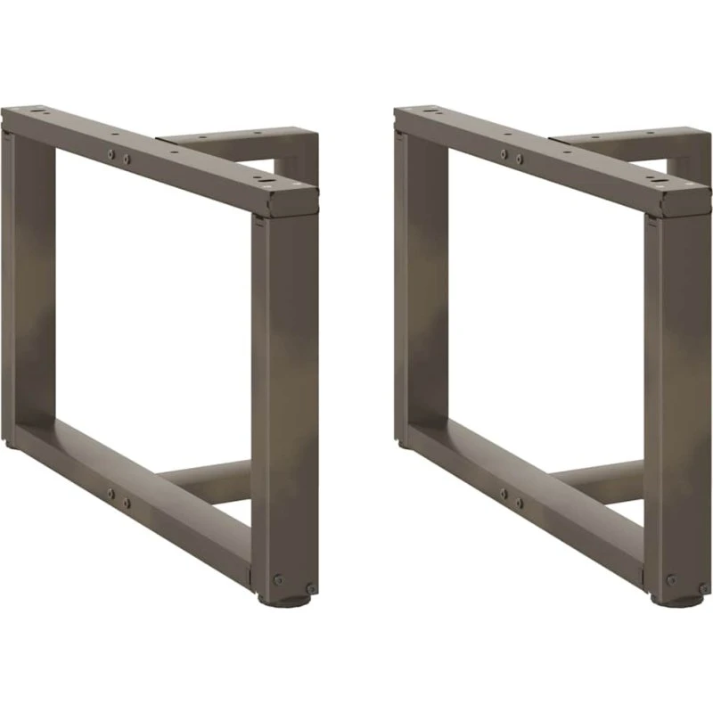 vidaXL T-formet sofabordsben 2 stk. sort 60x25x(42-43) cm stål