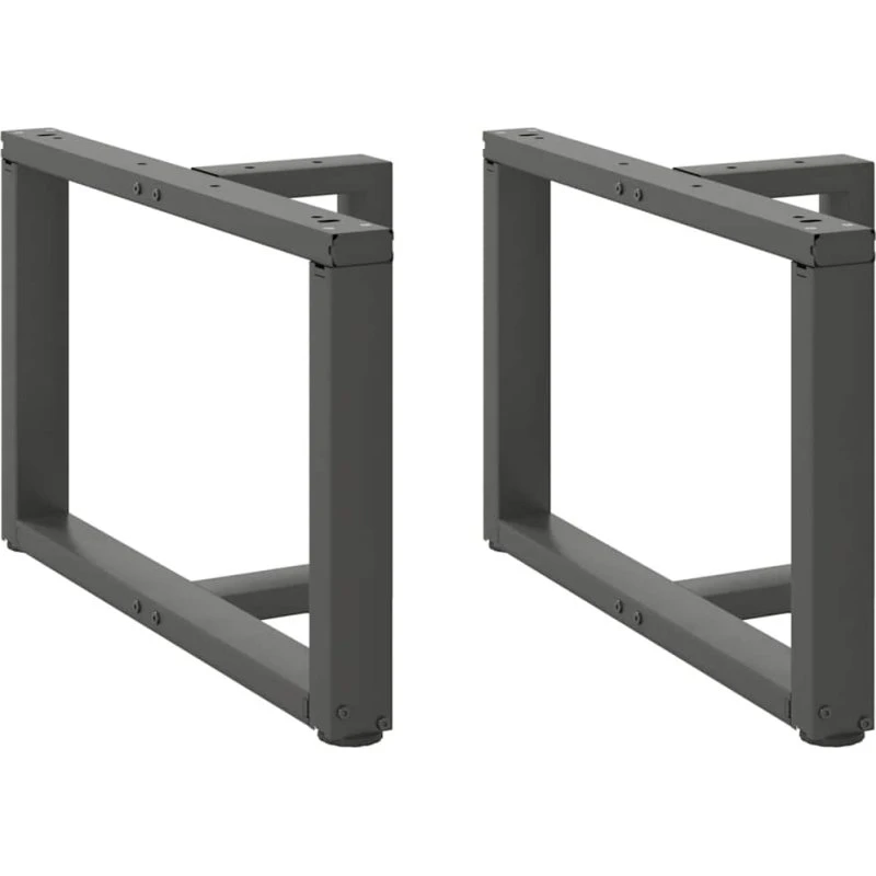 vidaXL sofabordsben T-formet 2 stk. antracit 70x25x(42-43) cm stål