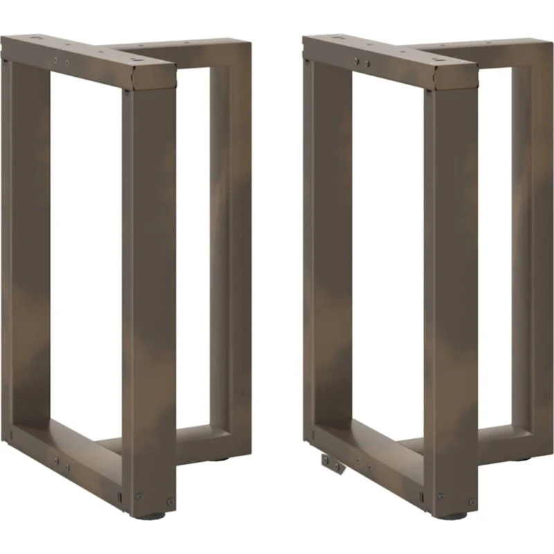 vidaXL T-formet spisebordsben 2 stk. sort 50x35x(72-73) cm stål