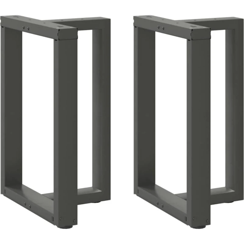 vidaXL T-formet spisebordsben 2 stk. antracit 60x35x(72-73) cm stål