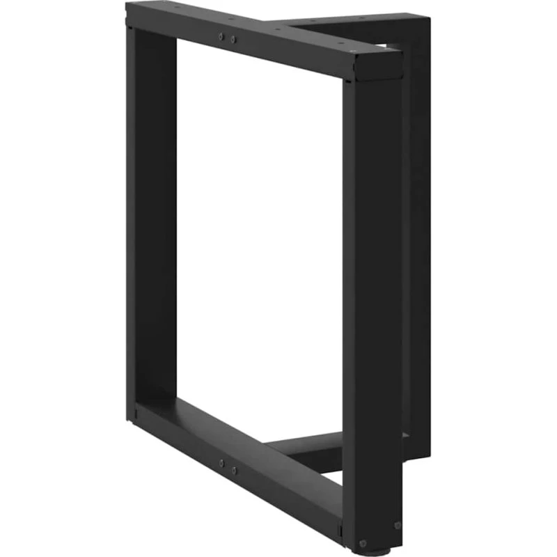 vidaXL T-formet spisebordsben 2 stk. sort 70x35x(72-73) cm stål