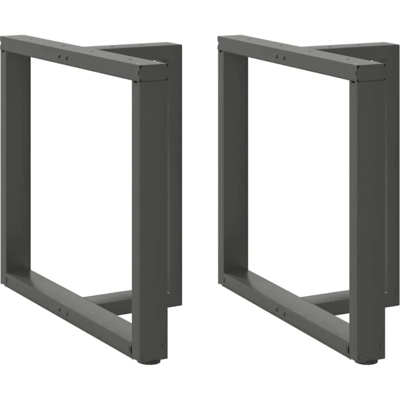vidaXL T-formet spisebordsben 2 stk. antracit 80x35x(72-73) cm stål
