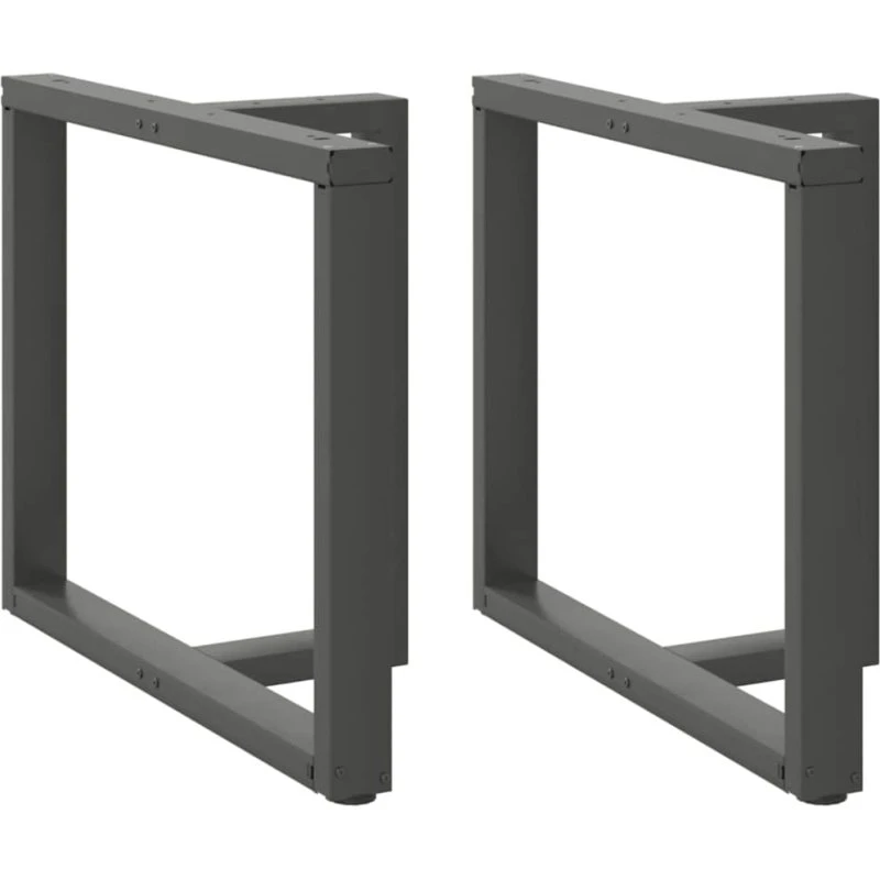 vidaXL T-formet spisebordsben 2 stk. antracit 100x35x(72-73) cm stål