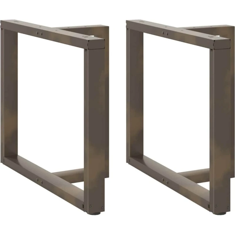 vidaXL T-formet spisebordsben 2 stk. sort 100x35x(72-73) cm stål