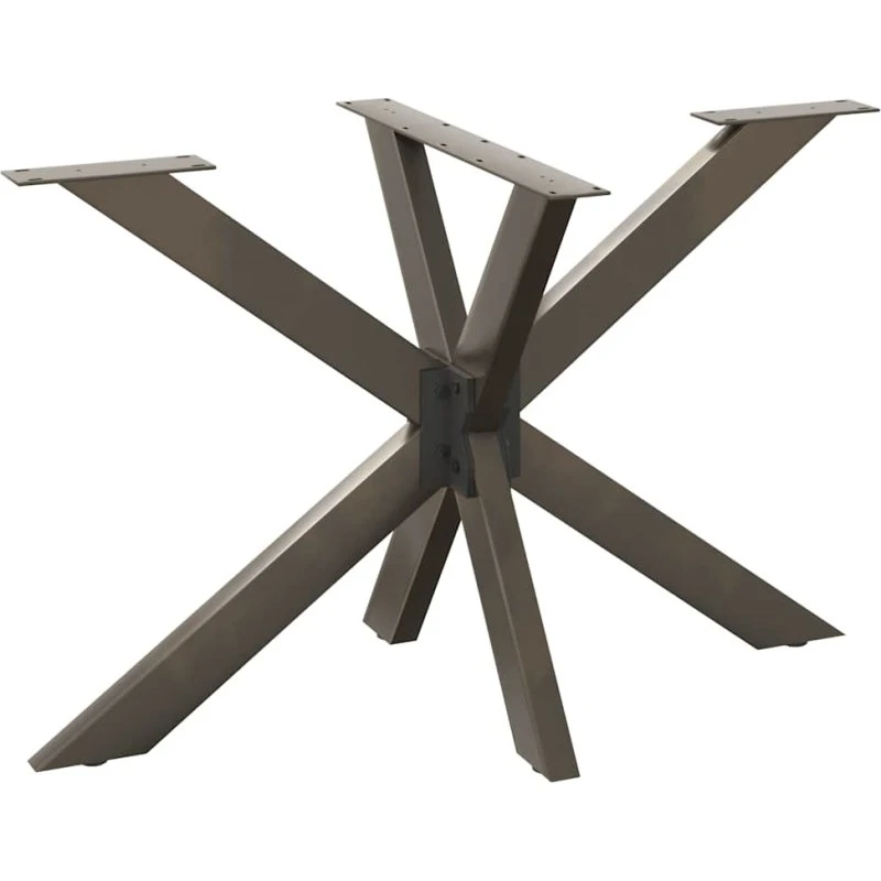 vidaXL spisebordben edderkopformet sort 120x68x(72-73) cm stål