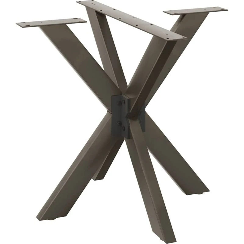 vidaXL spisebordben edderkopformet sort 85x85x(72-73) cm stål