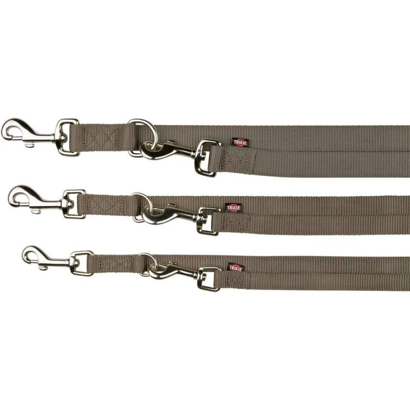 Trixie Premium justerbar dressurline 200 cm 25 mm, grå (L/XL)