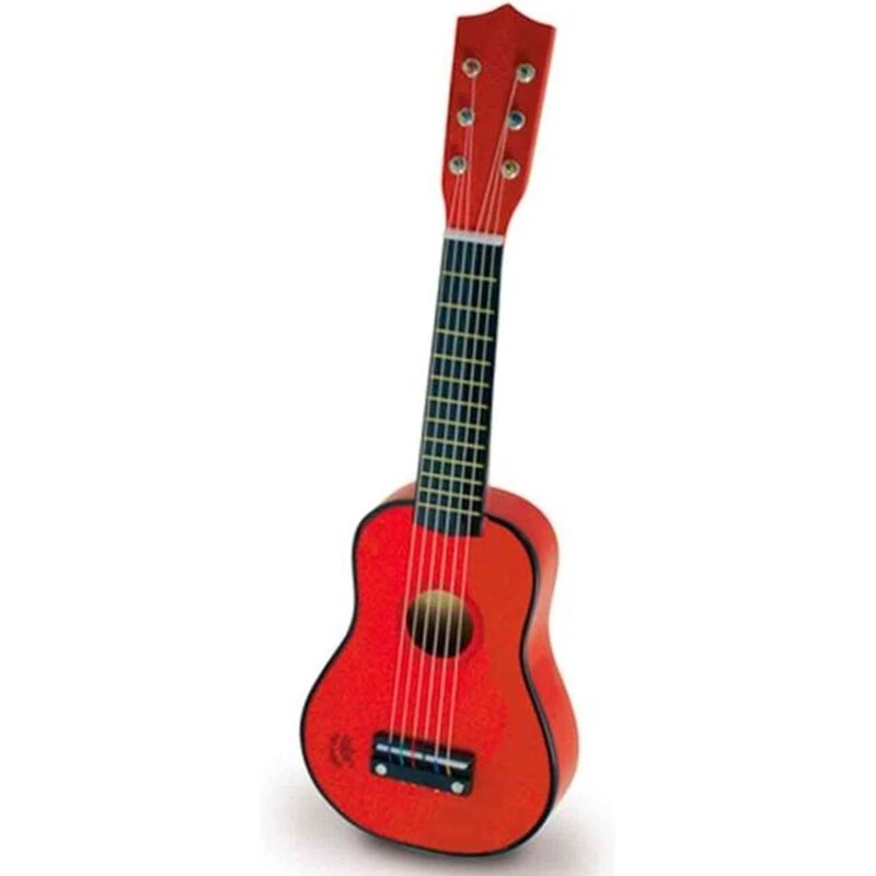 Vilac Guitar Rød - 6 rigtige strenge