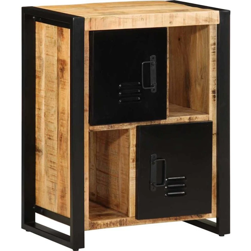 vidaXL Skænk 55x35x70 cm i Massivt Ru Mangotræ