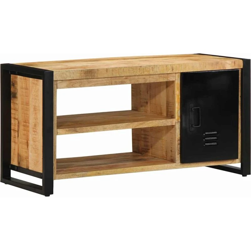 vidaXL Skobænk Brun 100 x 40 x 50 cm i Massivt Mangotræ