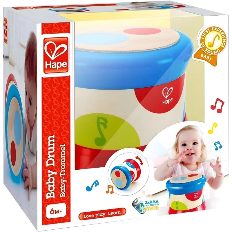 Baby Drum babytromme 18x18x16 cm – fra 6 mdr