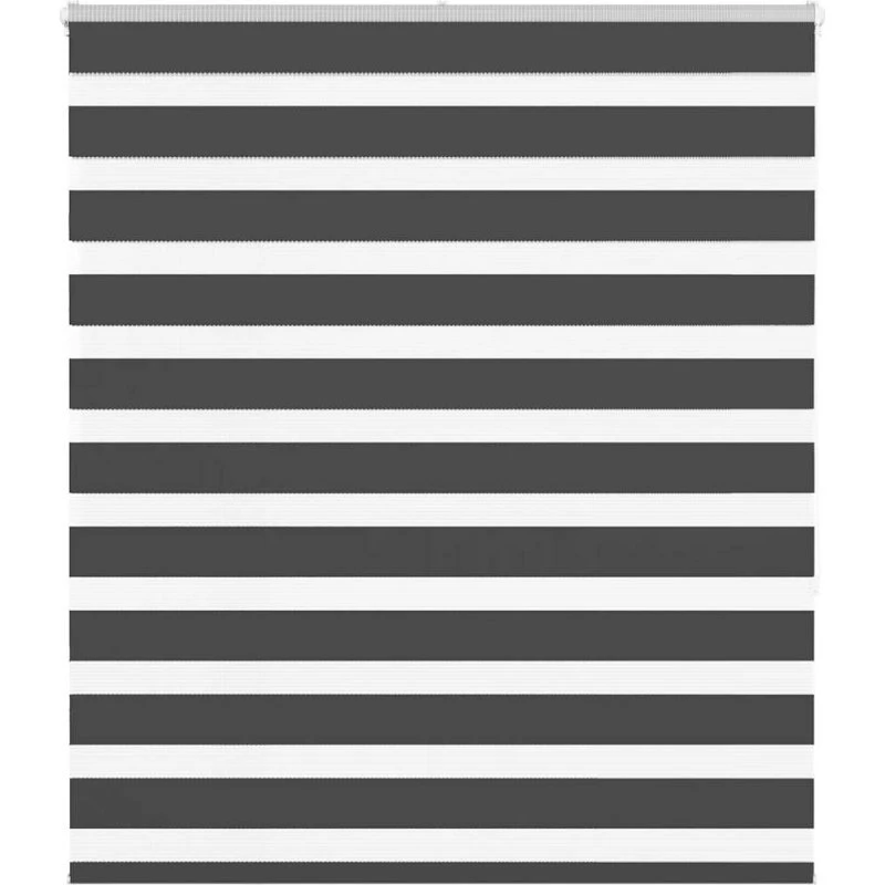 vidaXL Zebragardin Sort 125x150 cm, 120,9 cm Stofbredde, Polyester
