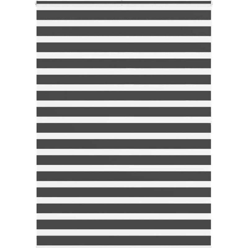 vidaXL Zebragardin Sort 155x200 cm, 100% Polyester