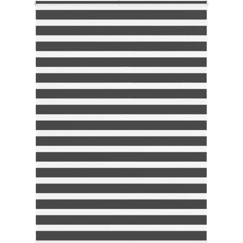 vidaXL Zebragardin Sort 160x200 cm, 100% Polyester
