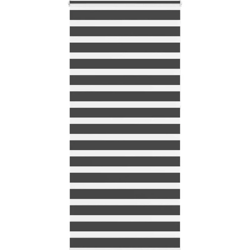 vidaXL Zebragardin Sort 115x230 cm, 100% Polyester