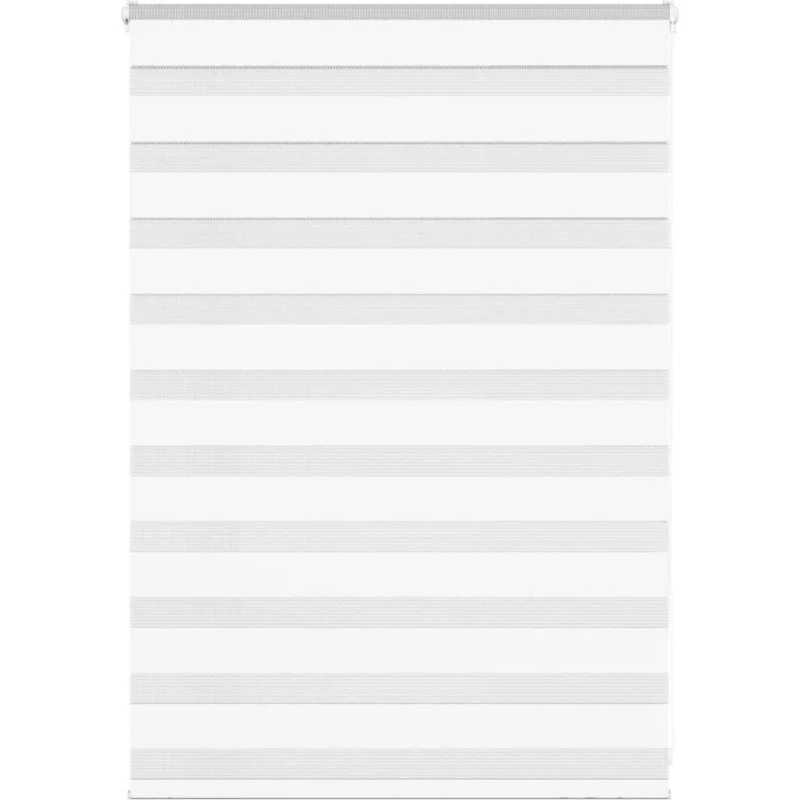 vidaXL Zebragardin Hvid 100x100 cm, 95,9 cm Stofbredde, Polyester