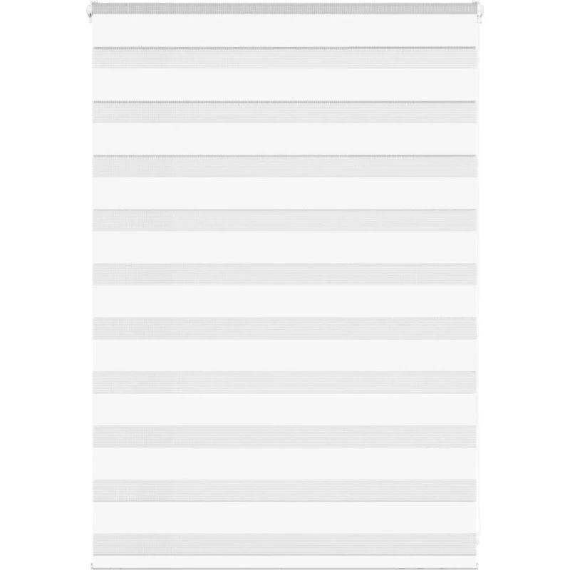 vidaXL Zebragardin Hvid 115x100 cm, 110,9 cm stofbredde, Polyester
