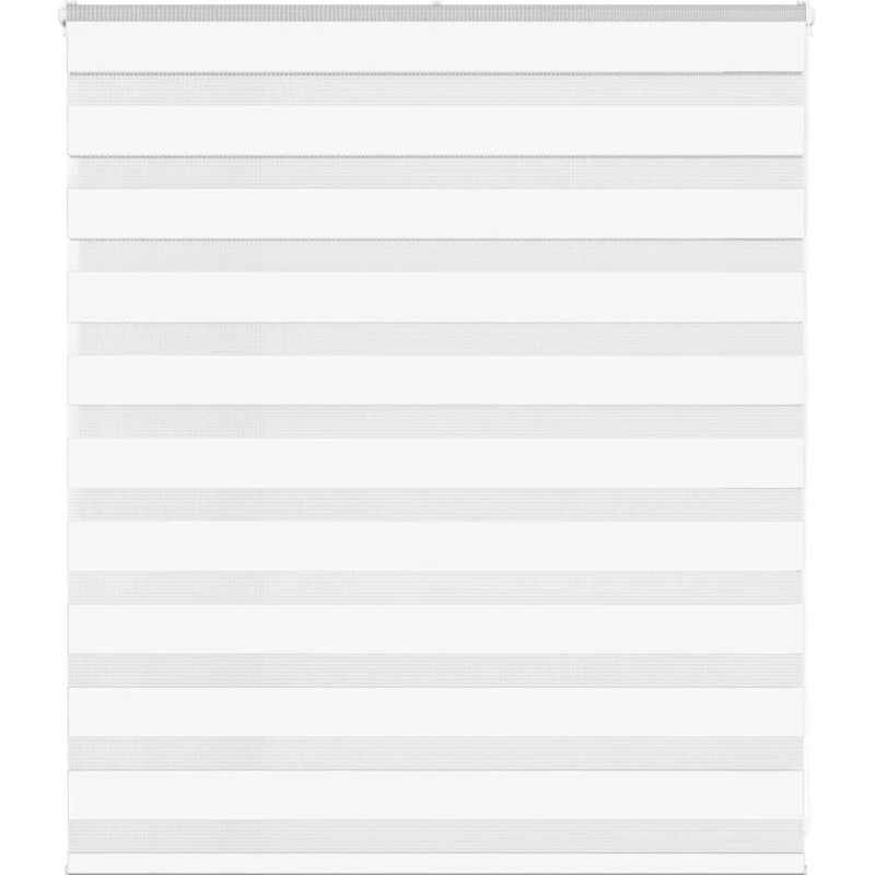 vidaXL Zebragardin Hvid 130x100 cm, 125,9 cm stofbredde, Polyester