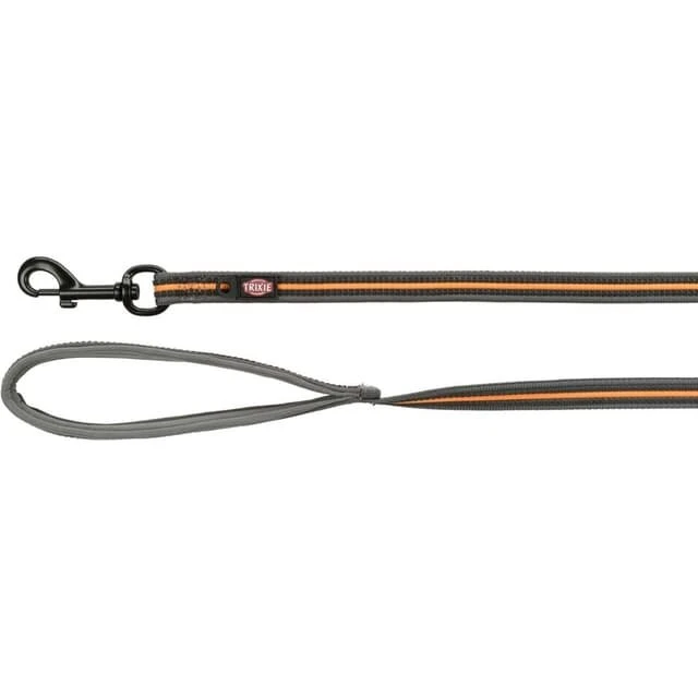 Trixie Fusion sporline til hund 10 m, 17 mm – grafit/papaya