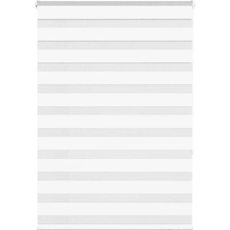 vidaXL Zebragardin Hvid 105x150 cm, 100,9 cm Stofbredde, Polyester