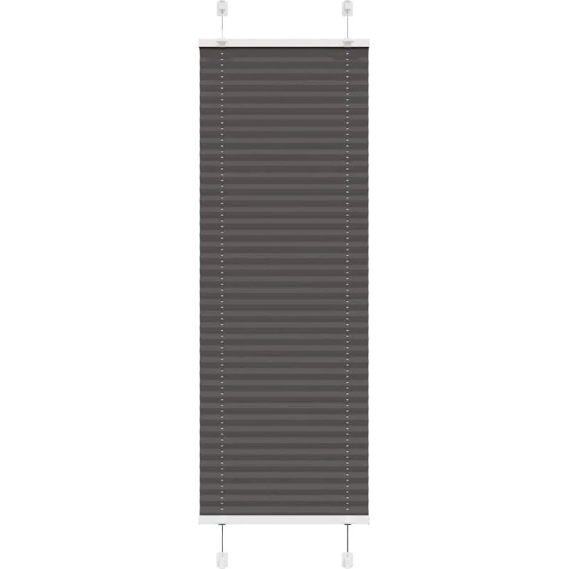 vidaXL Plisségardin Sort 45x100 cm, 100% Polyester