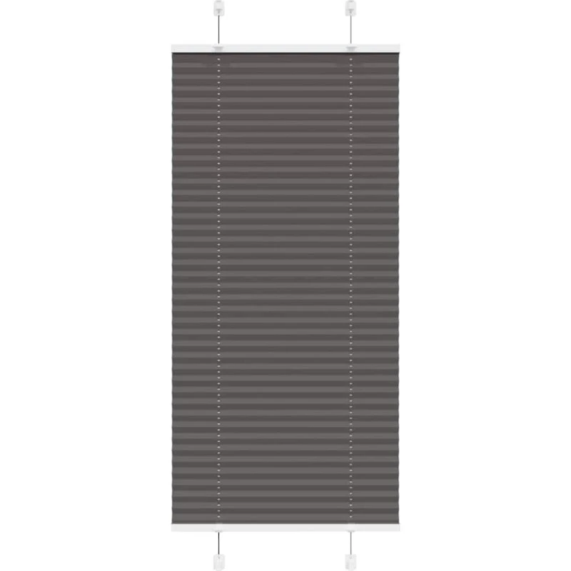 vidaXL Plisségardin Sort 65x100 cm, 100% Polyester