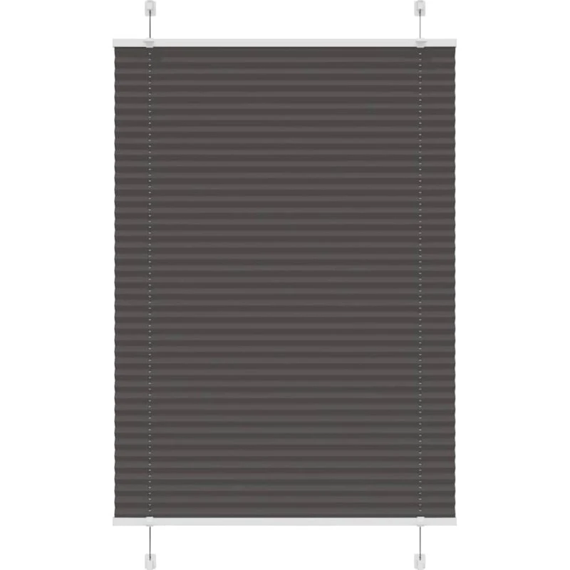 vidaXL Plisségardin Sort 100x100 cm, 99,4 cm stofbredde, 100% polyester