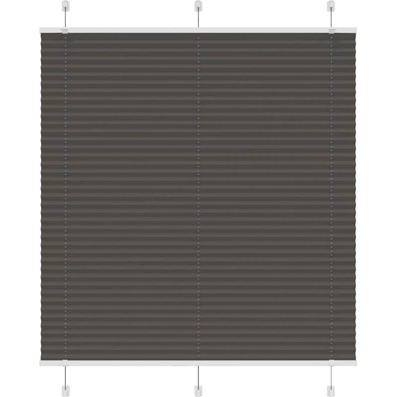 vidaXL Plisségardin Sort 115x100 cm, 100 % Polyester