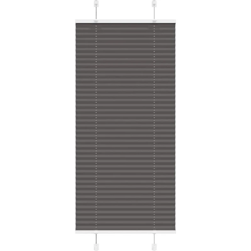 vidaXL Plisségardin Sort 55x150 cm, 100 % Polyester