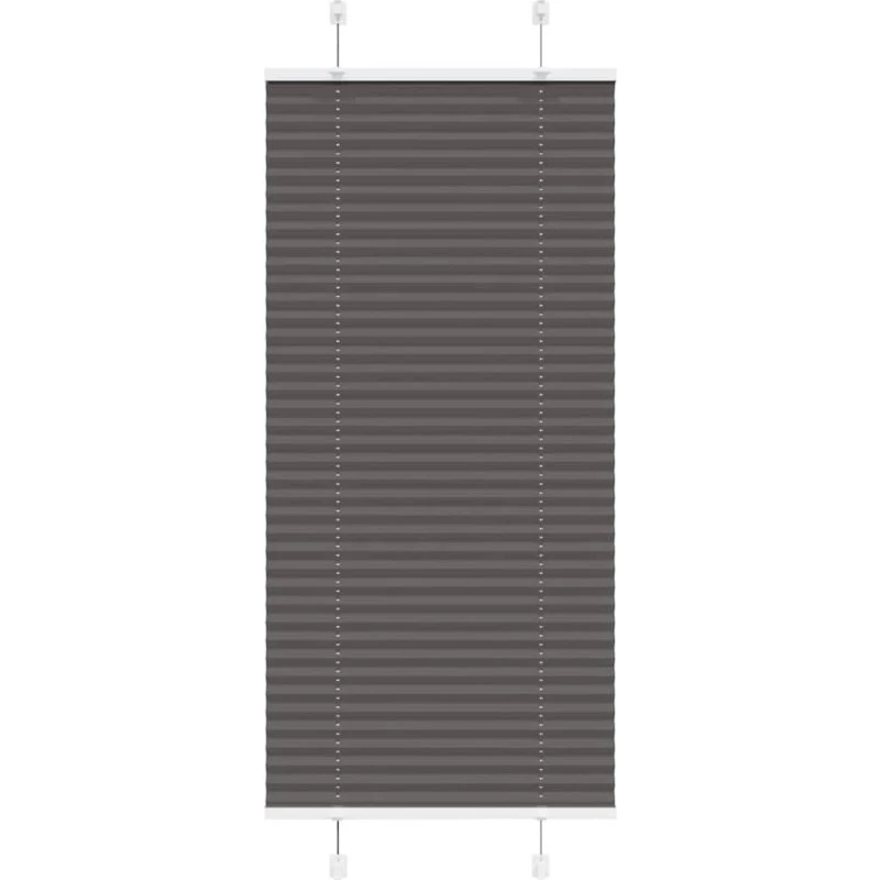 vidaXL Plisségardin Sort 65x150 cm, 100% Polyester