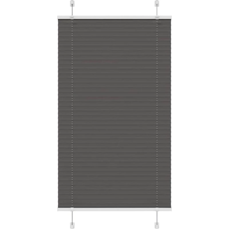 vidaXL Plisségardin Sort 70x150 cm, 100% Polyester