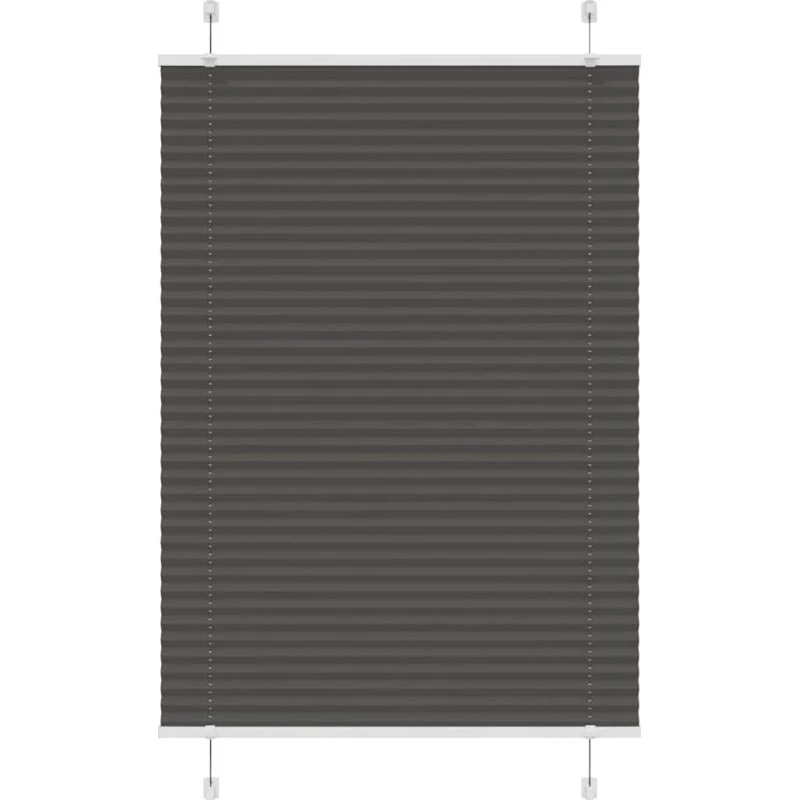 vidaXL Plisségardin Sort 85x150 cm, 100% Polyester