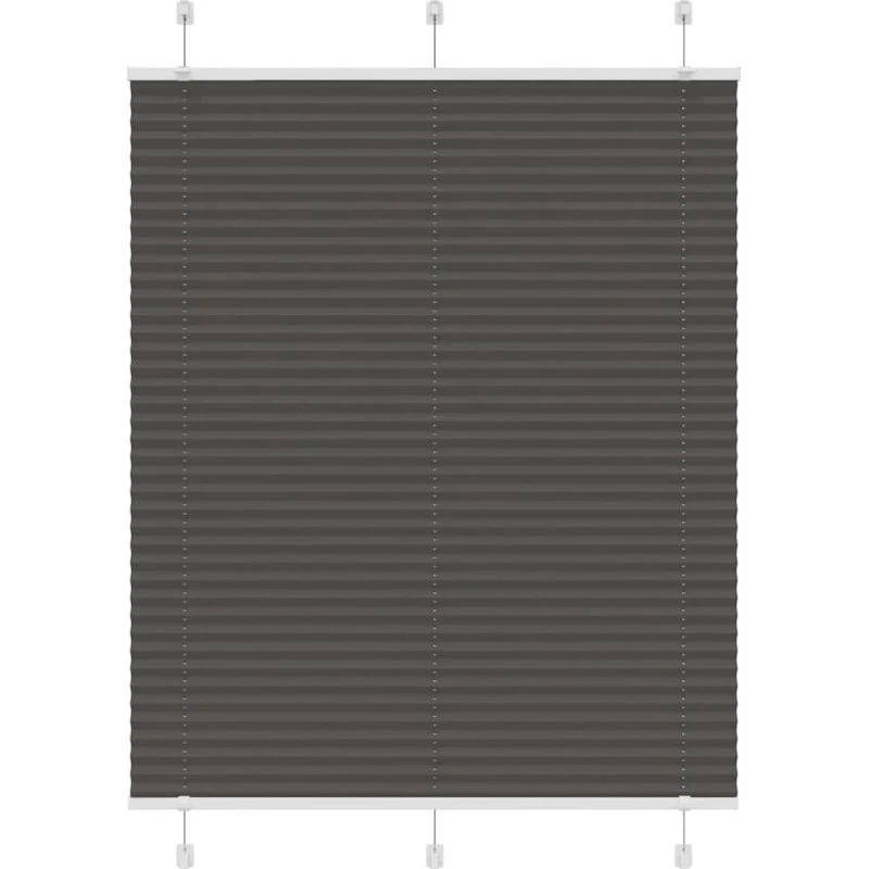vidaXL Plisségardin Sort 110x150 cm, 109,4 cm Stofbredde, Polyester