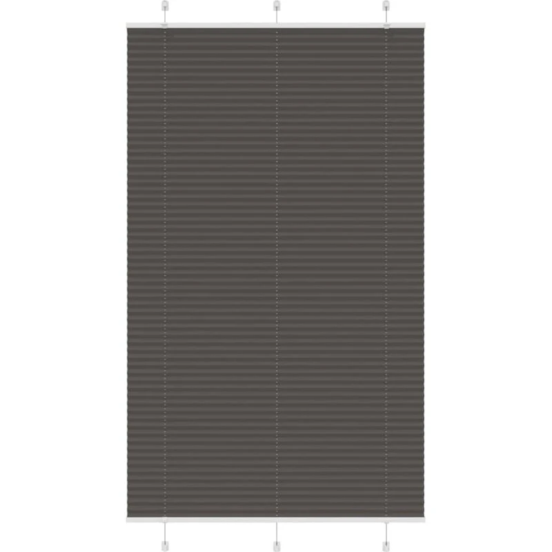 vidaXL Plisségardin Sort 120x200 cm, 119,4 cm Stofbredde, Polyester