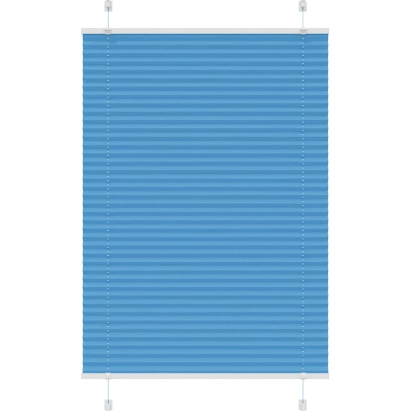 vidaXL Plisségardin Blå 85x100 cm, 100% Polyester