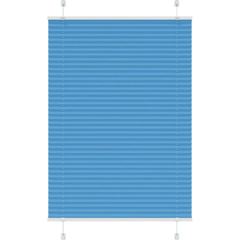 vidaXL Plisségardin Blå 100x100 cm, 99,4 cm stofbredde, polyester