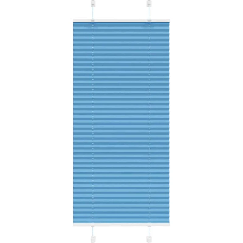 vidaXL Plisségardin Blå 55x150 cm, 54,4 cm stofbredde, 100% polyester