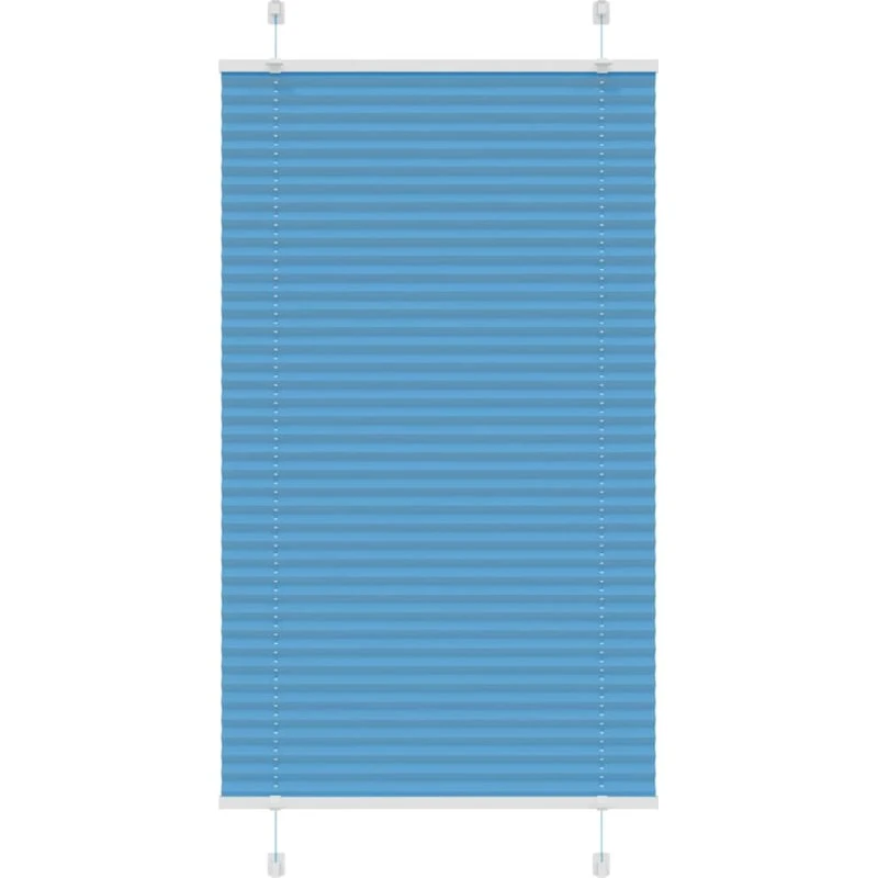 vidaXL Plisségardin Blå 70x150 cm, 69,4 cm Stofbredde, Polyester