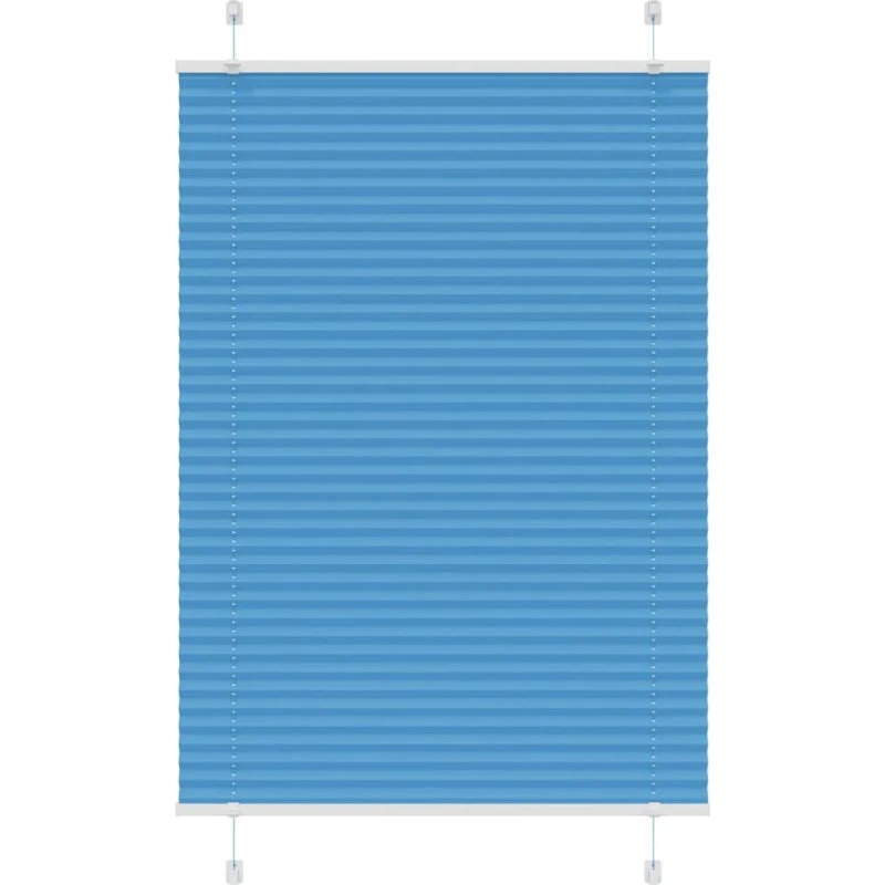 vidaXL Plisségardin Blå 90x150 cm, 100% Polyester