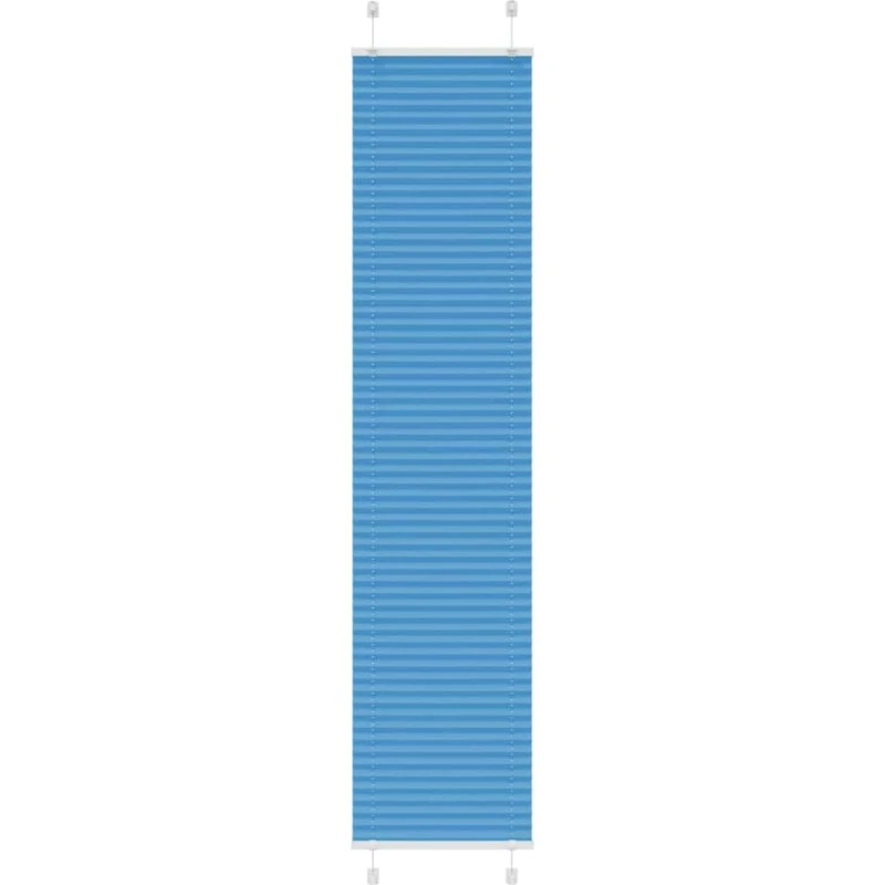 vidaXL Plisségardin Blå 45x200 cm, 44,4 cm stofbredde, Polyester