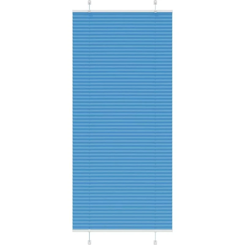 vidaXL Plisségardin Blå 85x200 cm, 100% Polyester