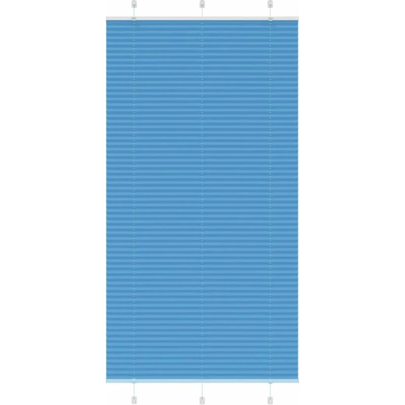 vidaXL Plisségardin Blå 105x200 cm, Stofbredde 104,4 cm, Polyester