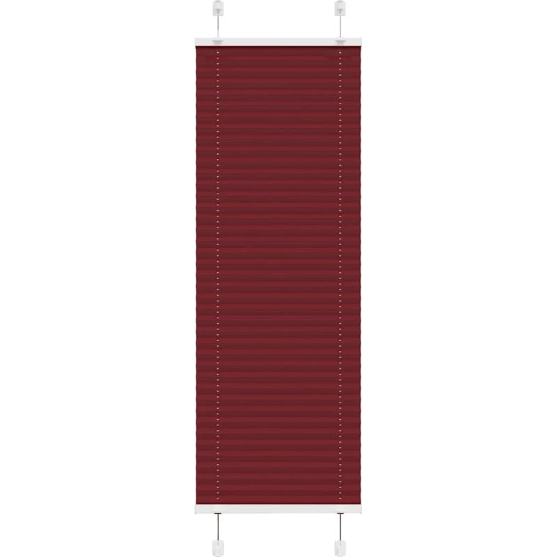 vidaXL Plisségardin Bordeauxrød 45x100 cm, 44,4 cm stofbredde, polyester