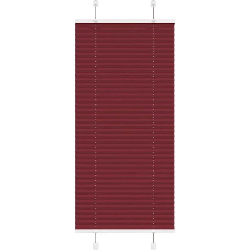 vidaXL Plisségardin Bordeauxrød 55x100 cm, 100% Polyester