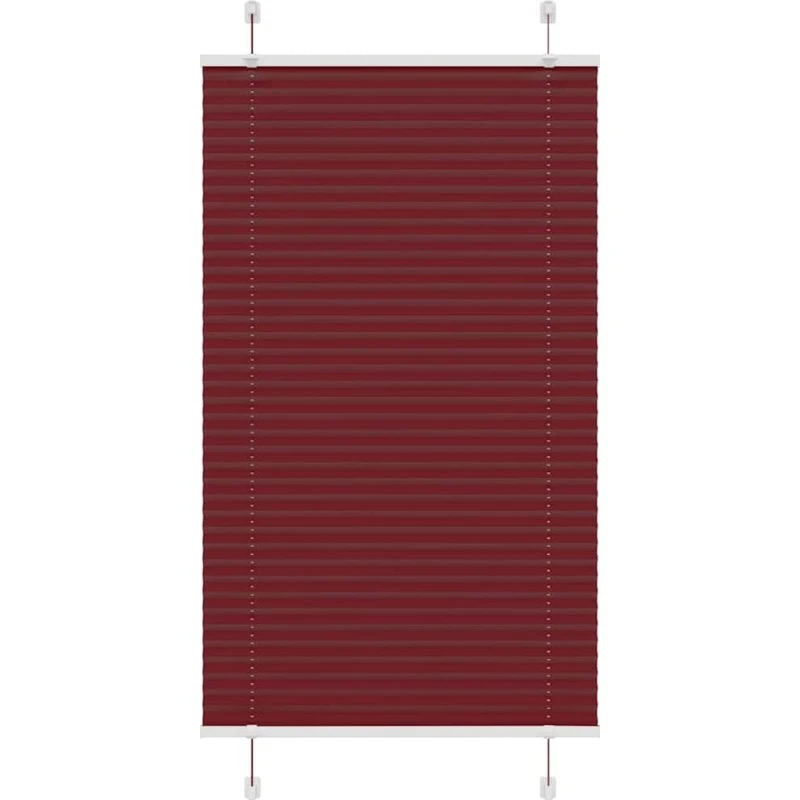 vidaXL Plisségardin Bordeauxrød 70x100 cm, 69,4 cm stofbredde, polyester