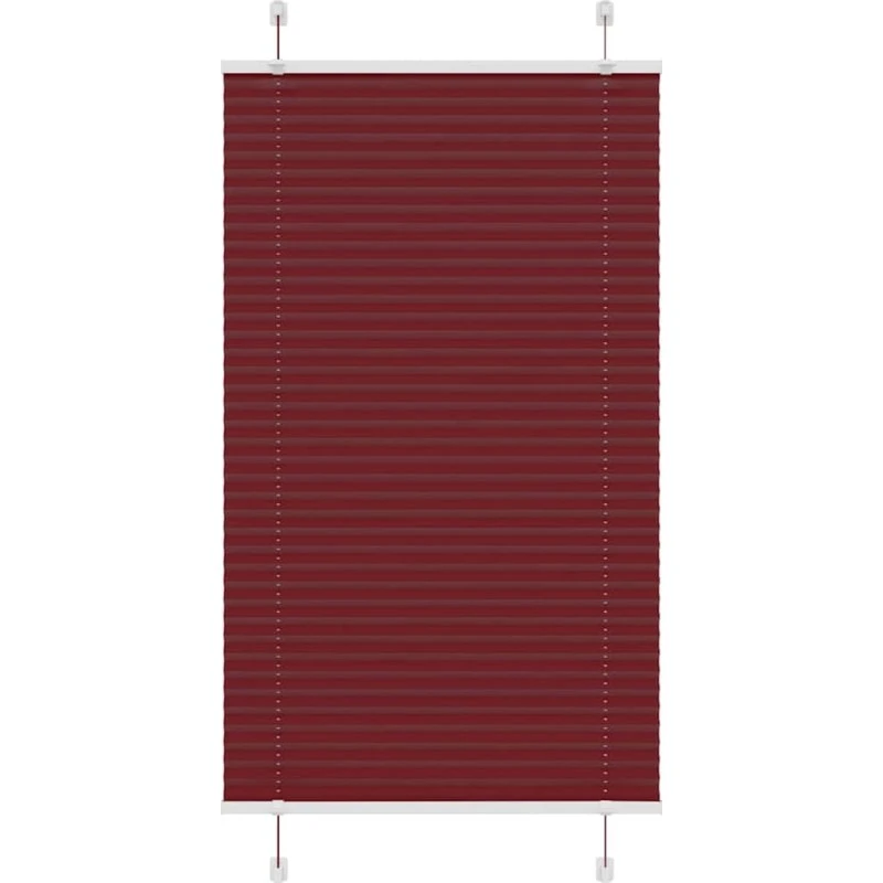 vidaXL Plisségardin Bordeauxrød 75x100 cm, 100% Polyester