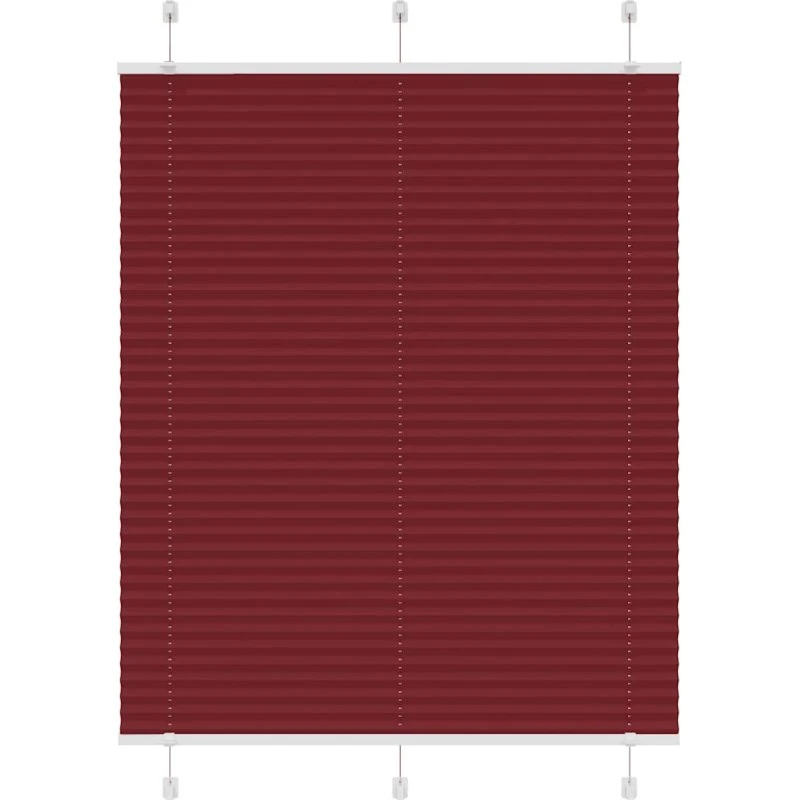 vidaXL Plisségardin Bordeauxrød 110x100 cm