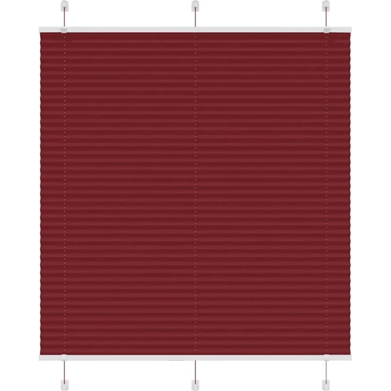 vidaXL Plisségardin Bordeauxrød 120x100 cm