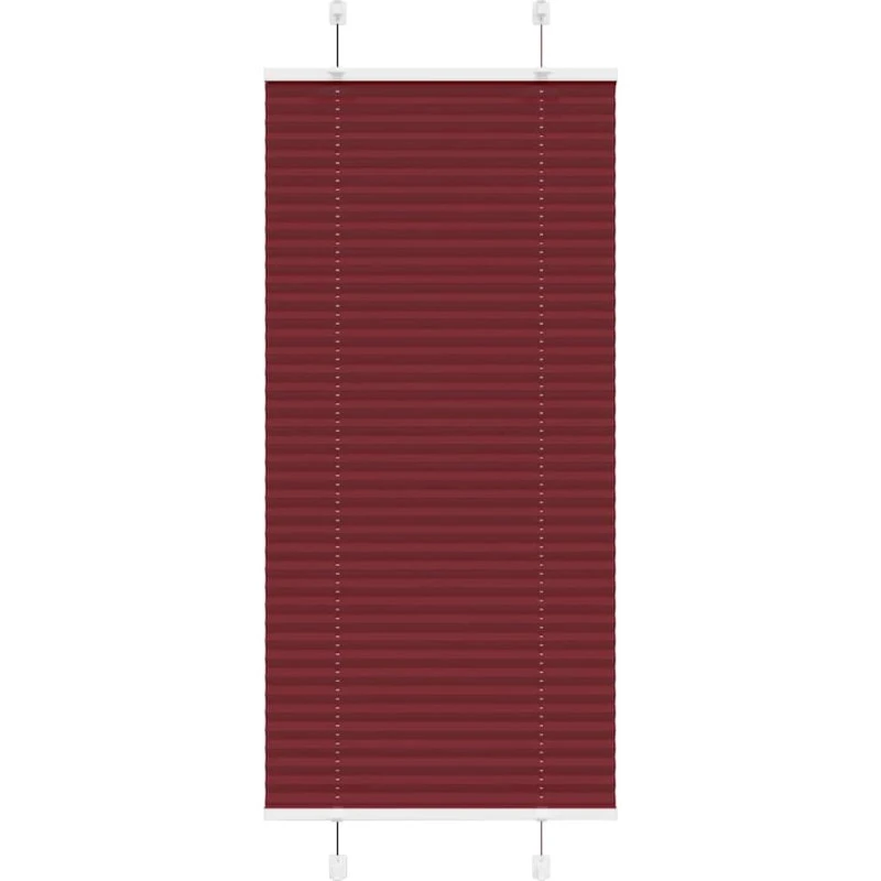 vidaXL Plisségardin Bordeauxrød 55x150 cm, 100% Polyester